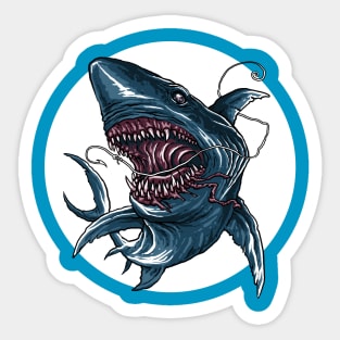 Shark blue Sticker